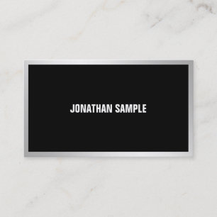 Carte De Visite Moderne minimaliste Modèle argent élégant tendance