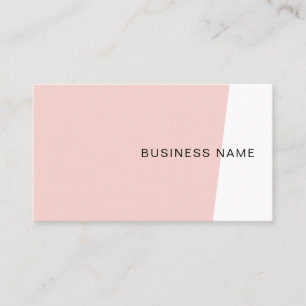 Carte De Visite Moderne minimaliste Modèle rose pâle Élégant