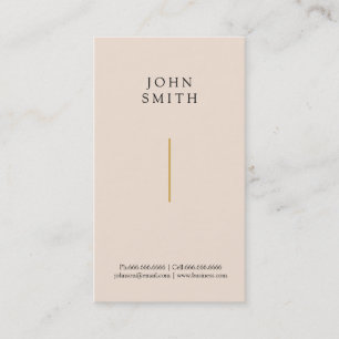 Carte De Visite Moderne Minimaliste Nettoyage Simple Moderne Or & 