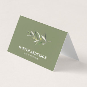 Carte De Visite Moderne minimaliste Olive Tree Professional Busin