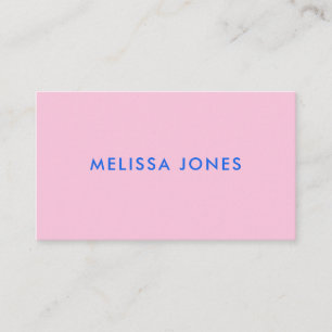 Carte De Visite Moderne minimaliste Pink Blue Professional