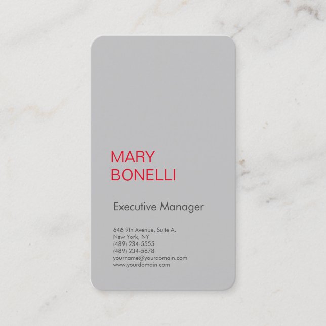 Carte De Visite Moderne minimaliste professionnel (Devant)