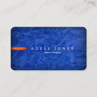 Carte De Visite Moderne Minimaliste Professionnel Bleu & Orange