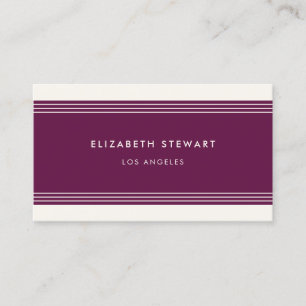Carte De Visite Moderne minimaliste professionnel Fuchsia et ivoir