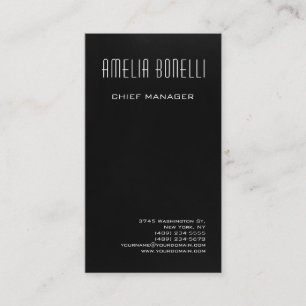 Carte De Visite Moderne minimaliste professionnel gris foncé éléga