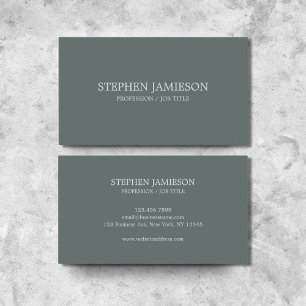 Carte De Visite Moderne minimaliste Professionnel Gris simple