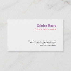Carte De Visite Moderne minimaliste professionnel simple