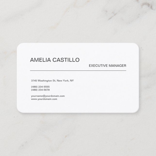 Carte De Visite Moderne minimaliste tendance (Devant)