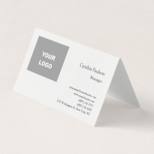 Carte De Visite Moderne minimaliste tendance Ajoutez votre logo