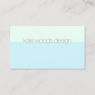 Carte De Visite Moderne minimaliste transparent bleu clair