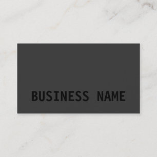 Carte de visite moderne moderne Black Out