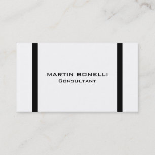 Carte de visite moderne noir blanc frontière