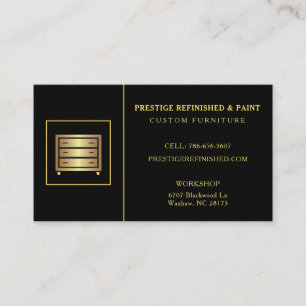 Carte De Visite Moderne noir élégant professionnel