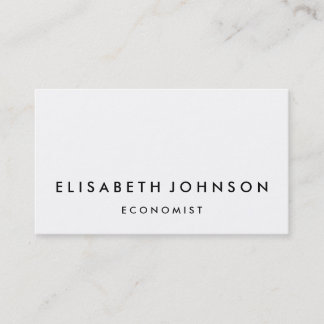 Carte de visite moderne noir et blanc minimaliste