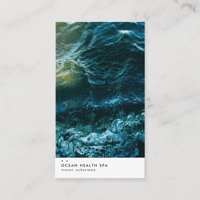 Carte de visite moderne Ocean Tide (Devant)
