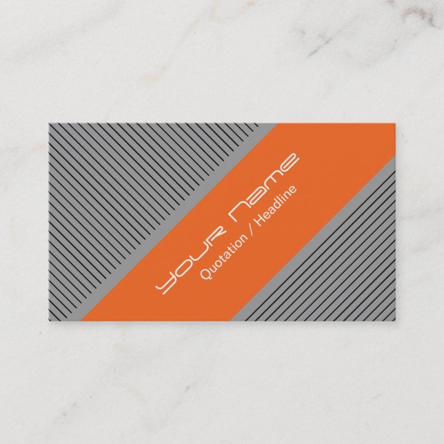 Carte de visite moderne orange (Devant)