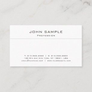 Carte De Visite Moderne Plain tendance professionnel élégant Matte
