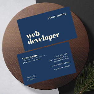 Carte de visite moderne pour développeur Web