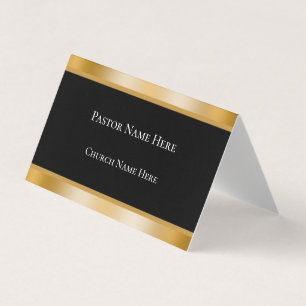 Carte de visite moderne pour pasteur d'église avec