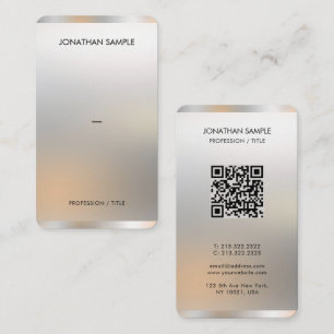 Carte De Visite Moderne Premium Silver Papier Glamor Silver Luxe