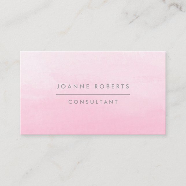 Carte De Visite Moderne Pretty Rose Ombre Beauté ou professionnel (Devant)