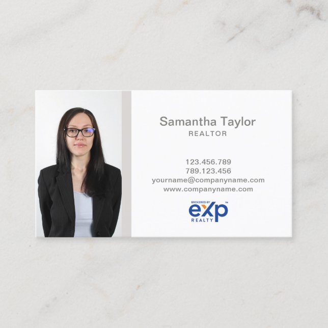 Carte De Visite Moderne Professional Realtor Immobilier Ajouter un (Devant)