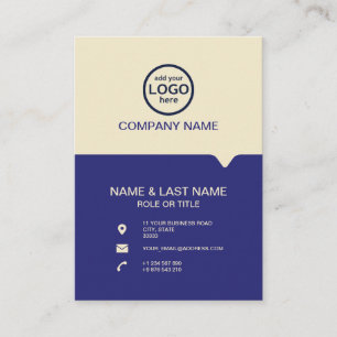 Carte De Visite Moderne Professionnel 2 couleurs ajoutez votre log