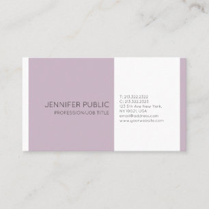 Carte De Visite Moderne Professionnel Créatif Chic Plain Élégant