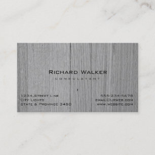 Carte De Visite Moderne Professionnel élégant Bois Noir Simple