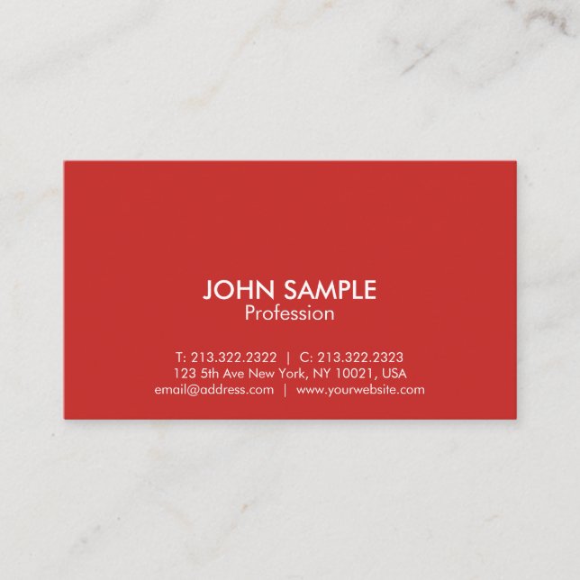 Carte De Visite Moderne Professionnel Élégant Design simple (Devant)