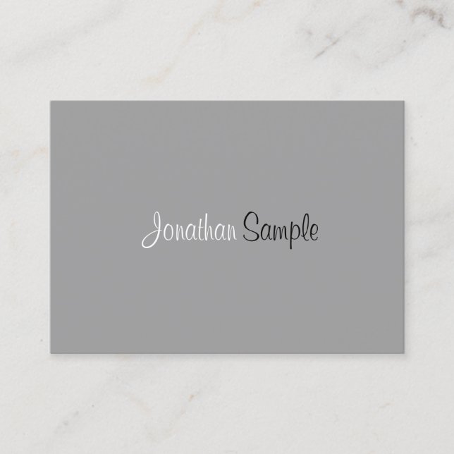 Carte De Visite Moderne Professionnel Élégant Gris Design simple (Devant)
