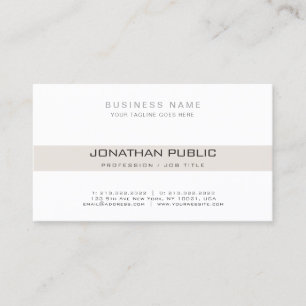 Carte De Visite Moderne Professionnel Élégant Simple Entreprise Si