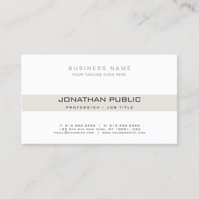 Carte De Visite Moderne Professionnel Élégant Simple Entreprise Si (Devant)