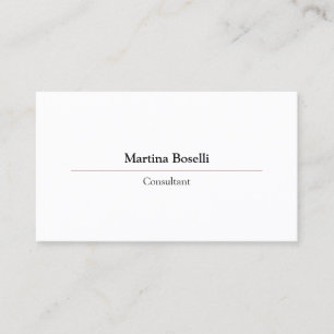 Carte De Visite Moderne Professionnel Simple Blanc simple