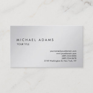 Carte De Visite Moderne professionnel simple gris simple élégant