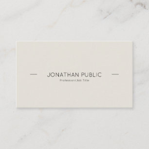 Carte De Visite Moderne Professionnel Sophistiqué Simple Plain