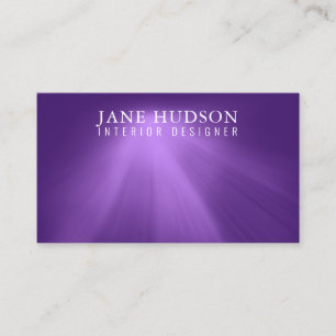 Carte De Visite Moderne Propre Élégant Design Purple Plain Luxueux