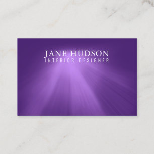 Carte De Visite Moderne Propre Élégant Design Purple Plain Luxueux