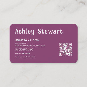 Carte De Visite Moderne Qr Code Facebook Instagram Logo Berry