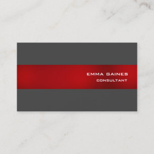 Carte De Visite Moderne Red Grey Professionnel Impressionnant tend