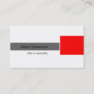 Carte de visite moderne Red Grey White Consultant