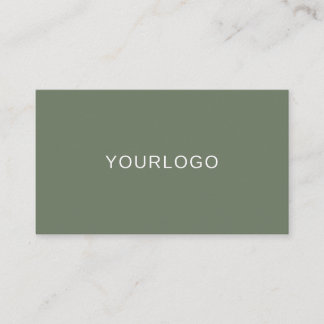 Carte De Visite Moderne Sage Green Professional avec code QR