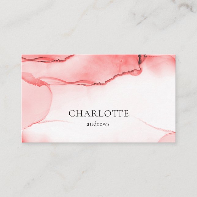 Carte De Visite Moderne, salon, minimal, aquarelle (Devant)