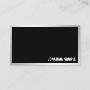Carte De Visite Moderne Silver Élégant minimaliste Plaine tendance