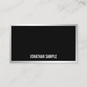 Carte De Visite Moderne Silver Élégant Simple Modèle Professionnel