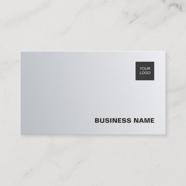 Carte De Visite Moderne Silver Simple Chic Luxe Entreprise tendanc (Devant)