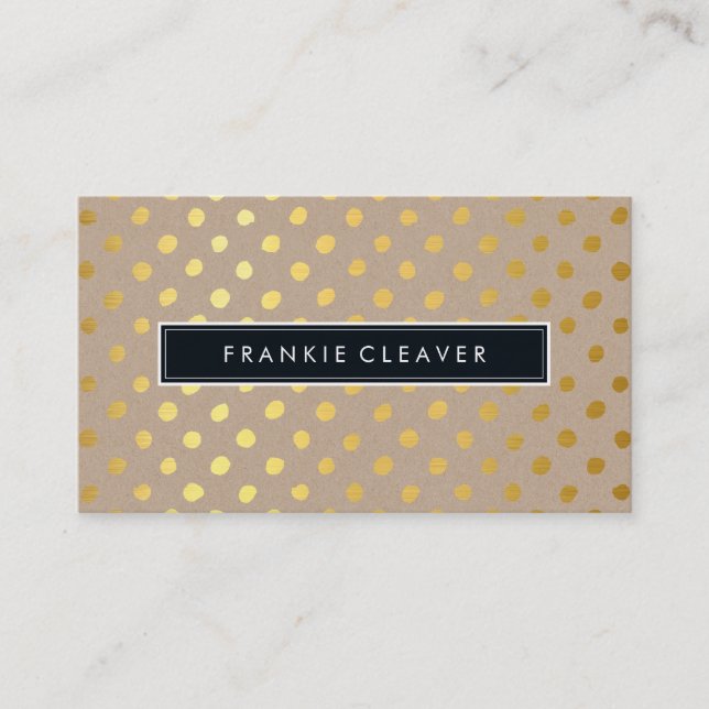 Carte De Visite MODERNE SIMPLE BADGE audacieux tache de feuille d' (Devant)