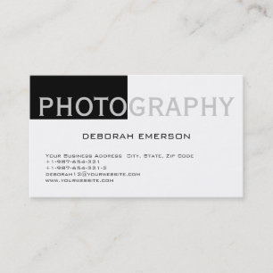 Carte de visite moderne simple blanc noir standard