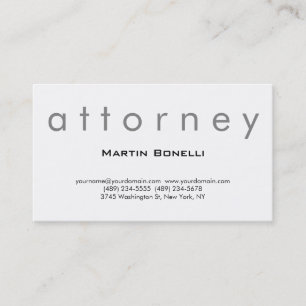 Carte de visite moderne simple d'avocat