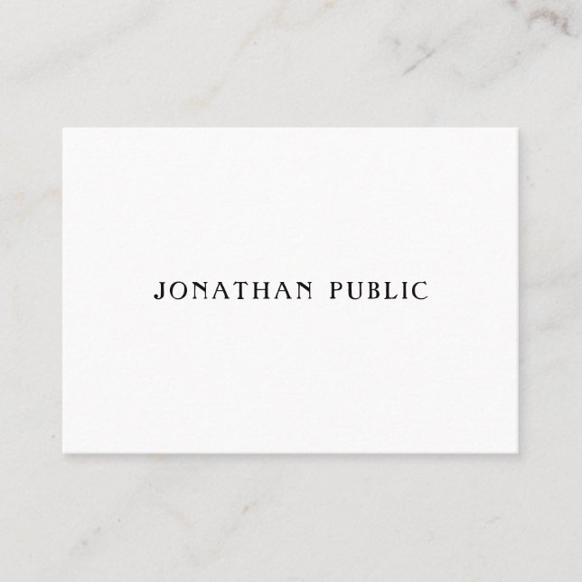 Carte De Visite Moderne Simple Design Modèle Professionnel Luxe (Devant)